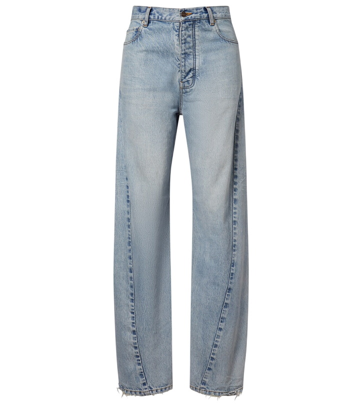 Photo: Balenciaga Frayed tapered jeans