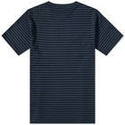 Oliver Spencer Men's Striped Box T-Shirt in Navy/Blue