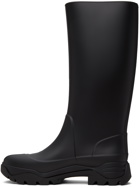 Maison Margiela Black Tabi Rain Boots