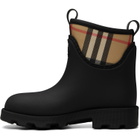 Burberry Black Rubber Marsh Stamp Low Boots​
