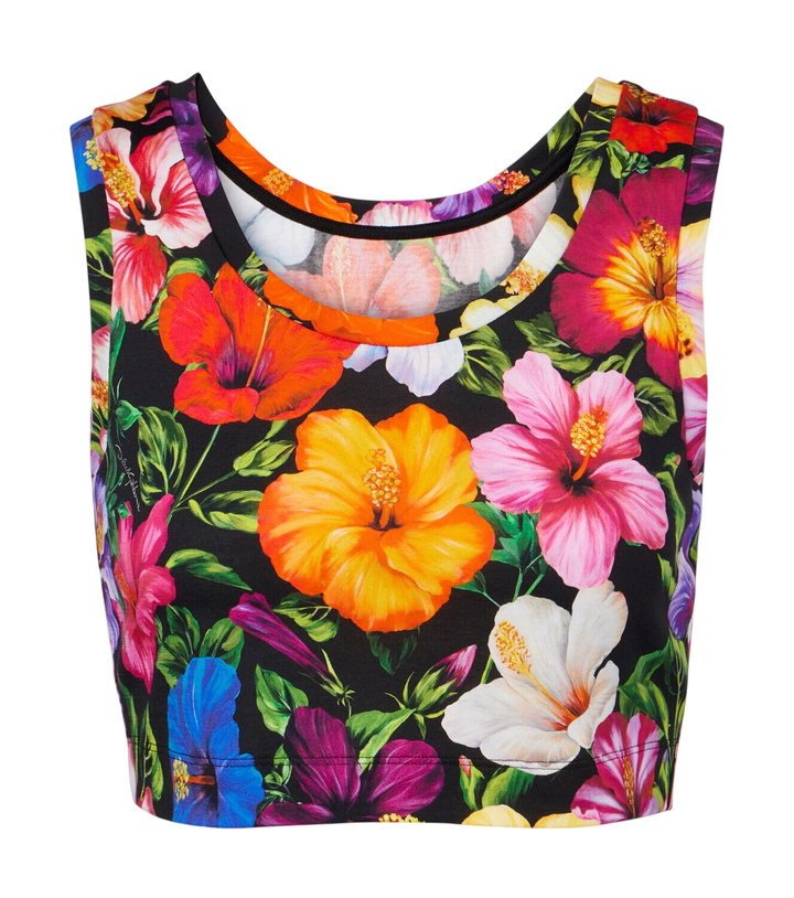 Photo: Dolce&Gabbana Floral cotton crop top