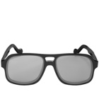 Moncler Men's ML0170 Sunglasses in Shiny Black/Smoke