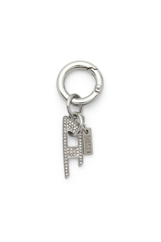 Photo: Diesel Charm with rhinestone D charm - Charms and Keyrings - Unisex - Silver
