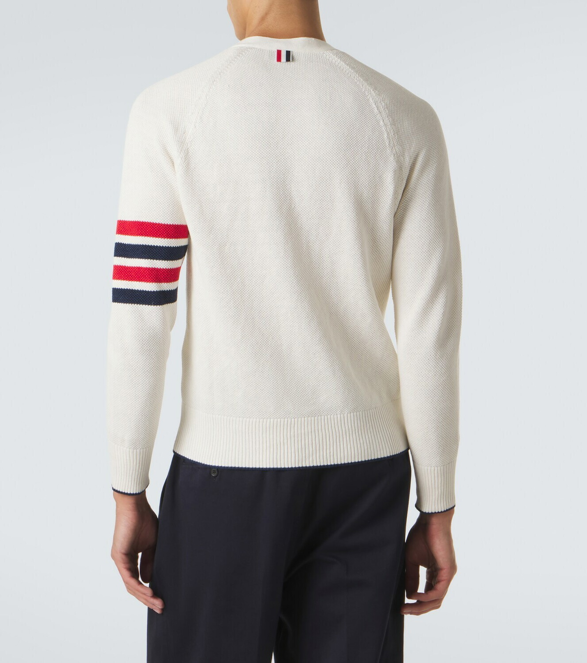Thom Browne 4-Bar linen and cotton cardigan