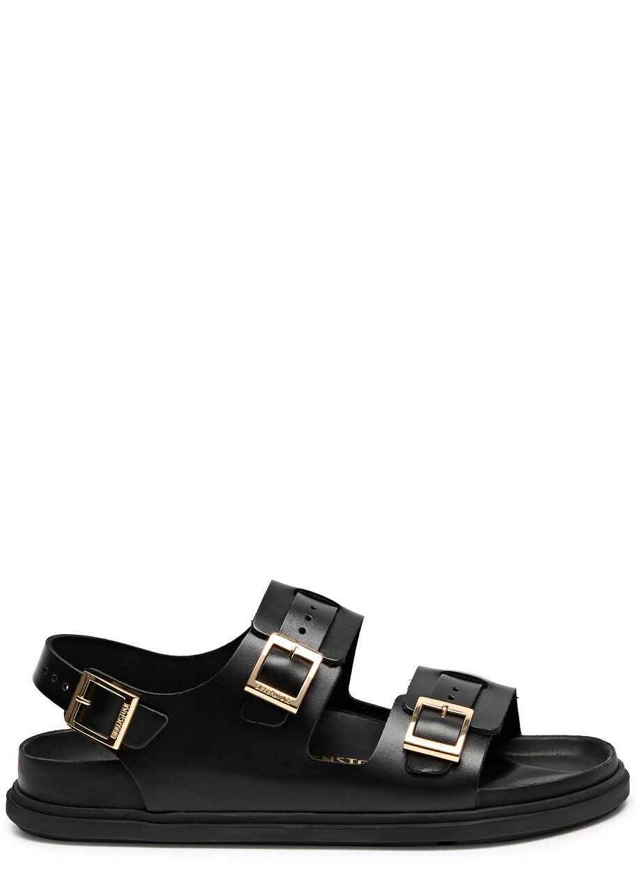 Birkenstock Cannes Leather Sandals Black