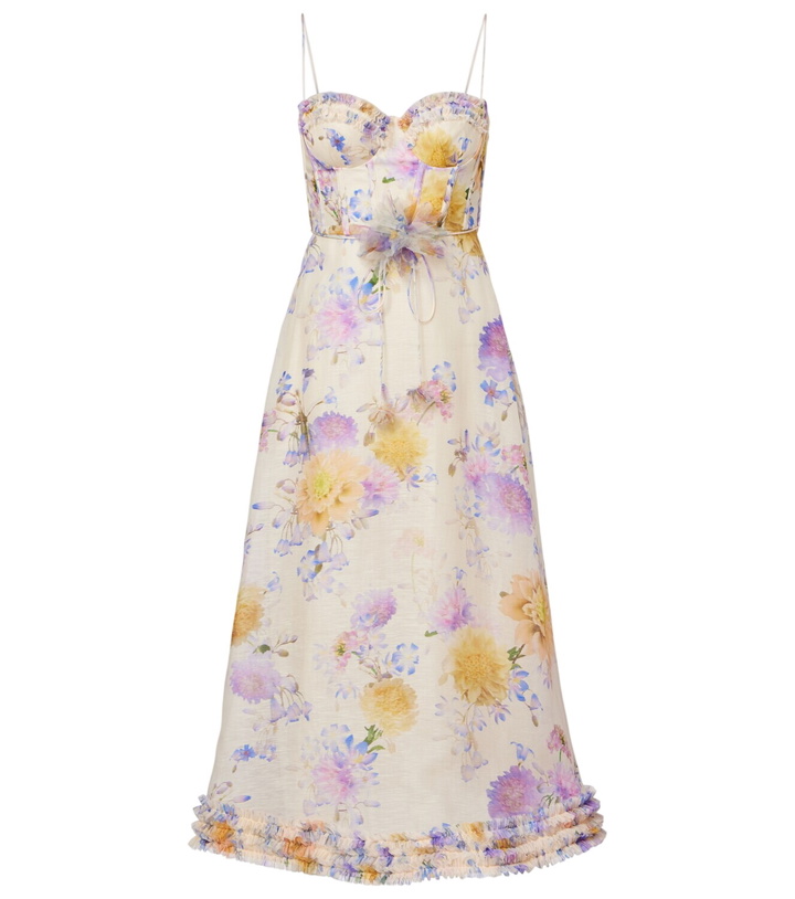 Zimmermann Harmony floral linen midi dress Zimmermann