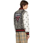 Burberry SSENSE Exclusive Black and White Padfield Bomber Jacket