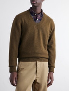 Drake's - Wool and Alpaca-Blend Sweater - Green