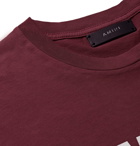 AMIRI - Logo-Print Cotton-Jersey T-Shirt - Burgundy