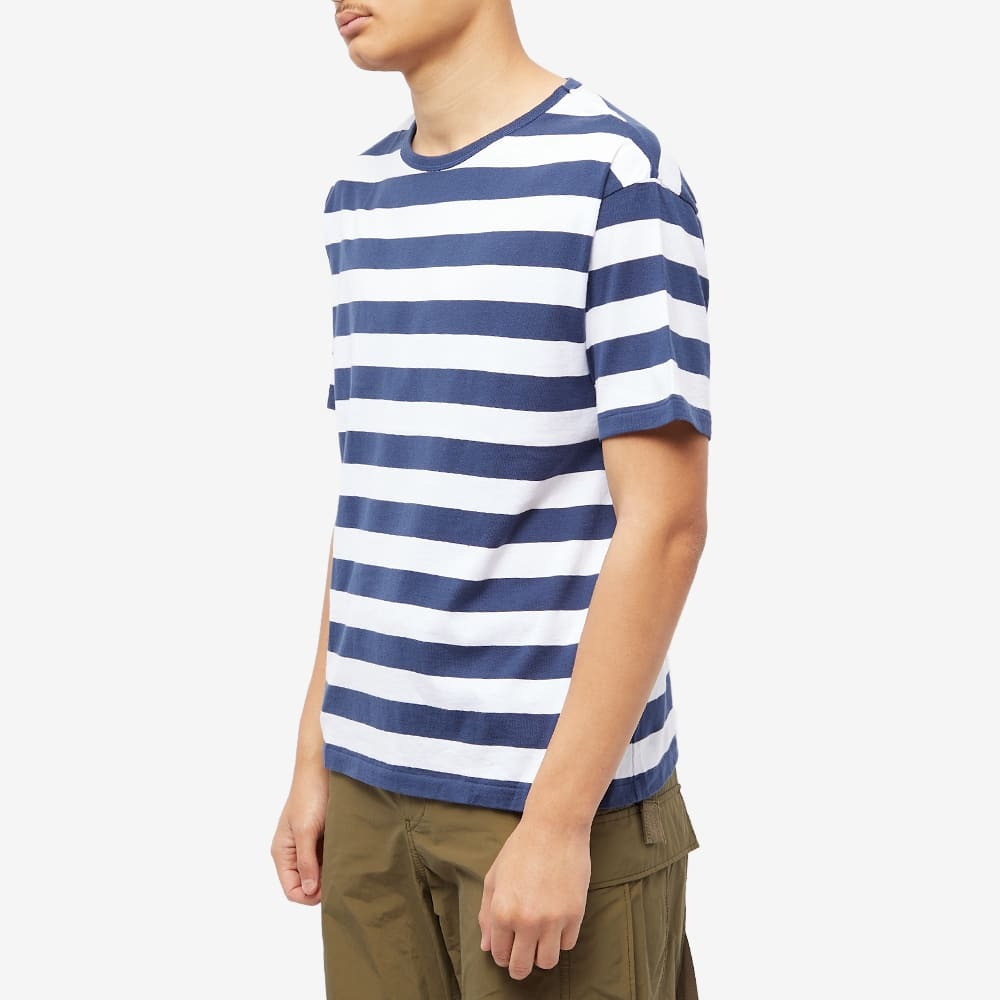 Visvim Men's Border Striped T-Shirt in Navy Visvim