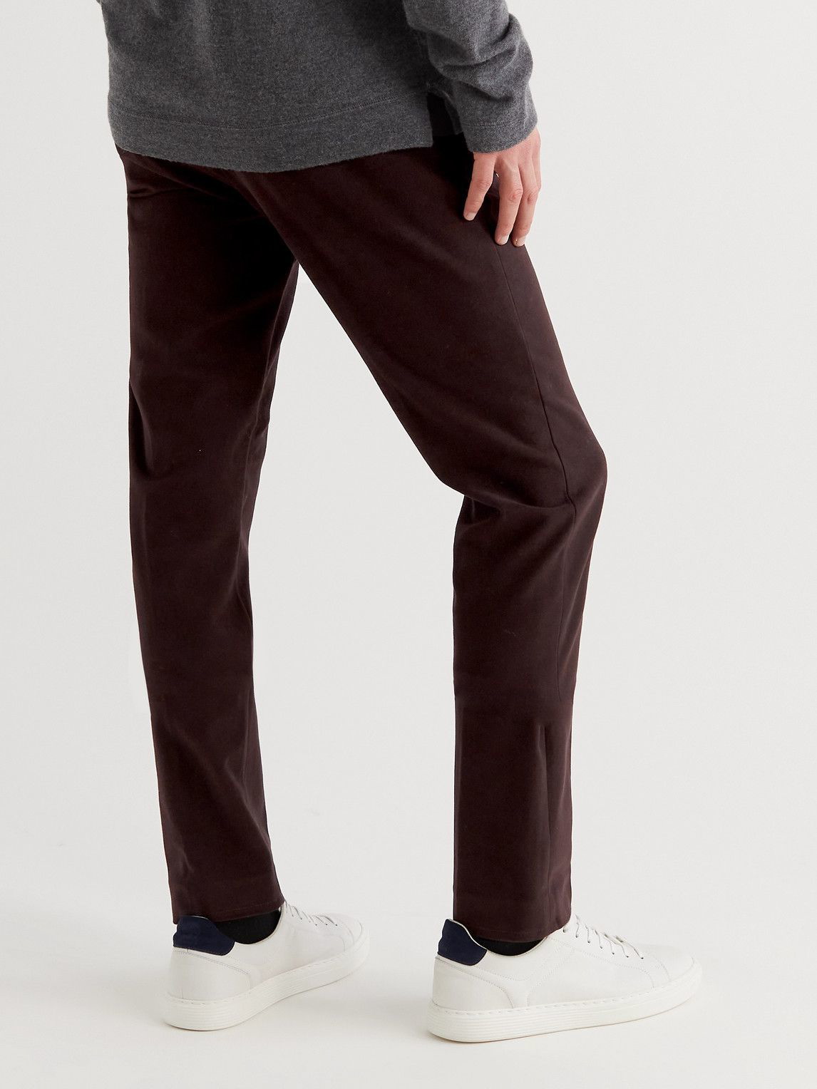 Flared moleskin trousers espresso – TOTEME