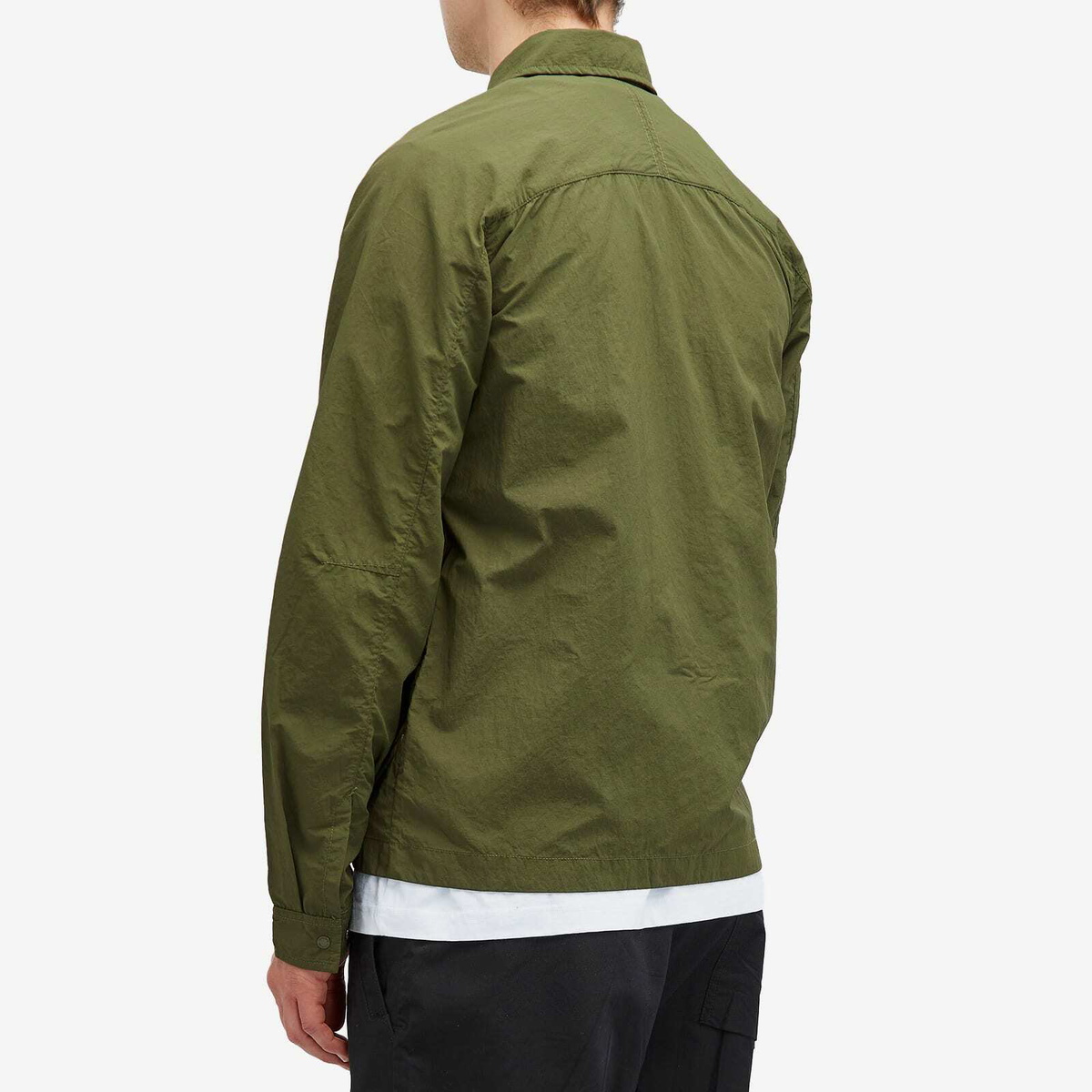 Maharishi Men's Tech Zip Through Overshirt in Olive Maharishi