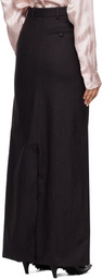 Martine Rose Black Tailored High Waisted Maxi Skirt