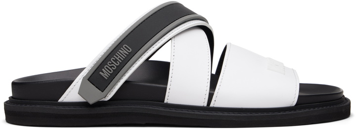Photo: Moschino White Sporty Sandals
