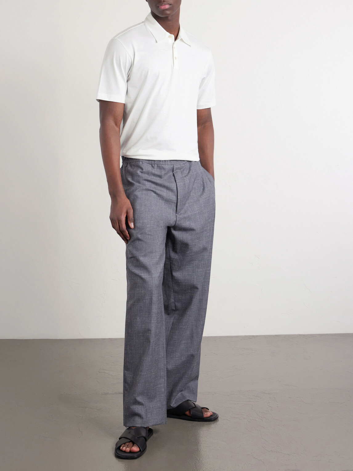 Slowear - Cotton and Silk-Blend Jersey Polo Shirt - White