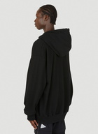 Double Zip Hooded Sweatshirt in Black