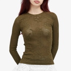 Cecilie Bahnsen Women's Olani Mesh Top in Olive