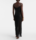 The Frankie Shop Sienna semi-sheer linen maxi dress