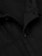 C.P. Company - Logo-Appliquéd Cotton and Linen-Blend Overshirt - Black