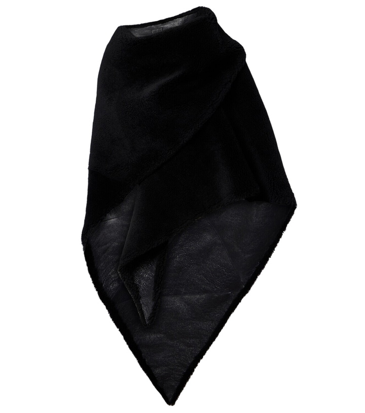 Photo: Balenciaga Shearling-trimmed leather scarf