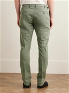 Canali - Slim-Fit Cotton-Blend Twill Chinos - Green
