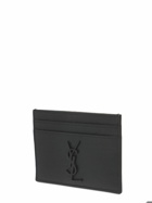 SAINT LAURENT - Croc Embossed Leather Card Holder