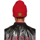 Gucci Red NY Yankees Edition Patch Beanie