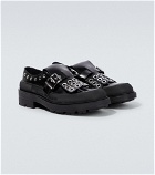 Alexander McQueen - Tread embellished leather loafers