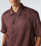 Brioni Printed linen bowling shirt