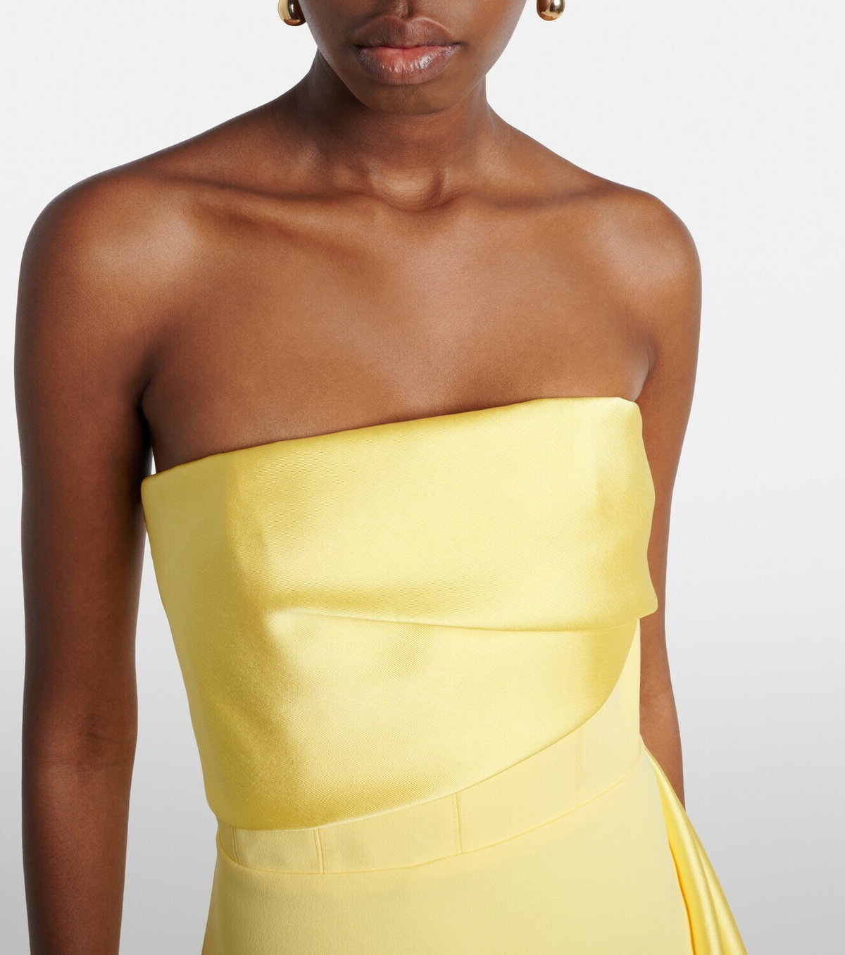 Solace London Kinsley draped strapless gown