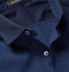 Berluti - Slim-Fit Two-Tone Cotton-Poplin Shirt - Men - Navy