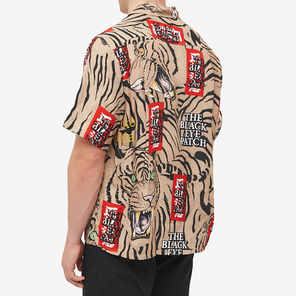 Wacko Maria x BlackEyePatch Short Sleeve Hawaiian Shirt in Beige