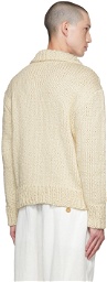 COMMAS Off-White Hand-Knit Sweater