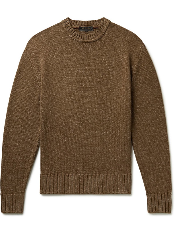 Photo: Loro Piana - Shorwell Silk, Cashmere and Linen-Blend Sweater - Brown