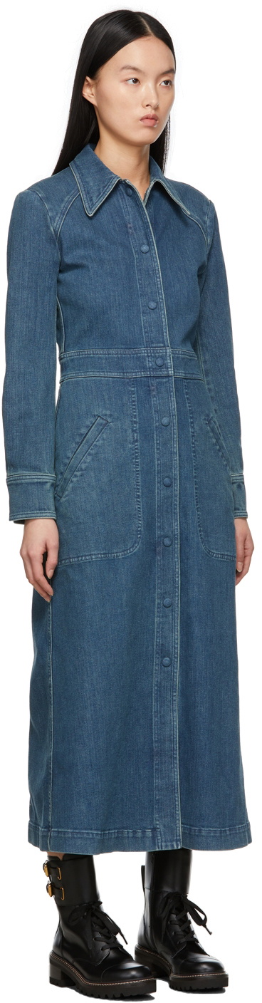 SUNSHINE STATE OF MIND INDIGO DENIM DRESS