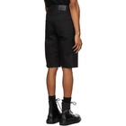 Alexander McQueen Black Organic Stretch Denim Logo Shorts