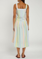 Free People Primavera Stripe Cotton Midi Dress Blue