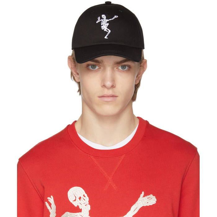 Photo: Alexander McQueen Black and White Dancing Skeleton Cap