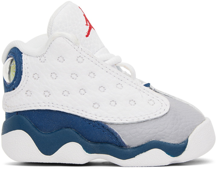 Photo: Nike Jordan Baby White & Navy Air Jordan 13 Retro Sneakers