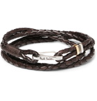 Paul Smith - Woven Leather Wrap Bracelet - Men - Brown