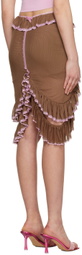 Nodress Brown Bow Miniskirt