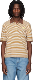 Marni Yellow Striped Linen Blend Polo