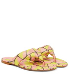 Pucci Printed leather thong sandals