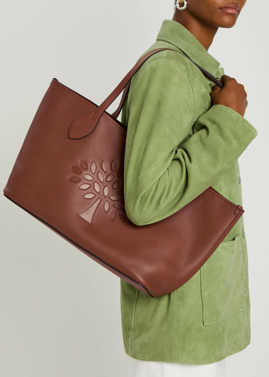 Mulberry Logo Grained Leather Tote bag - Brown - One Size