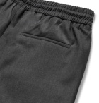 DE BONNE FACTURE - Tapered Wool-Twill Drawstring Trousers - Gray