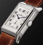 Jaeger-LeCoultre - Reverso Classic Medium Hand-Wound 25.5mm Stainless Steel and Leather Watch - White