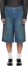 ssstein Blue Baggy Denim Shorts