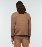 Gucci - Cable-knit cashmere and wool cardigan