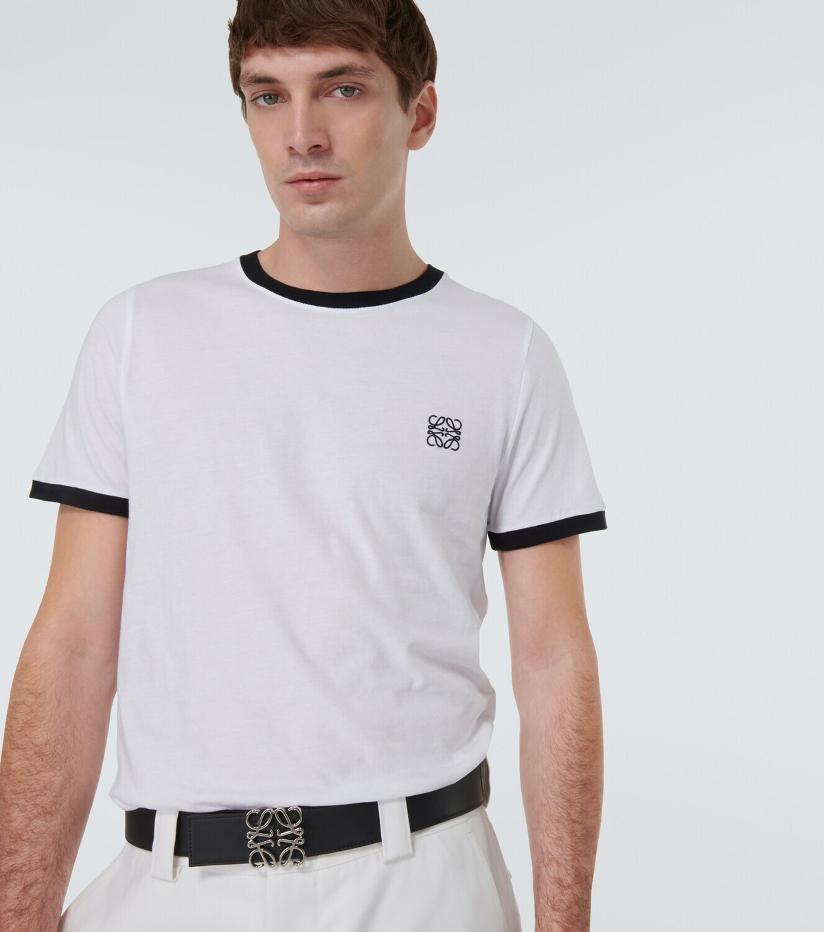 【LOEWE】 Anagram cotton jersey T-shirt Anagram cotton jersey T-shirt in black - Loewe | Mytheresa