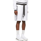 Dolce and Gabbana White and Black Logo Band Lounge Pants